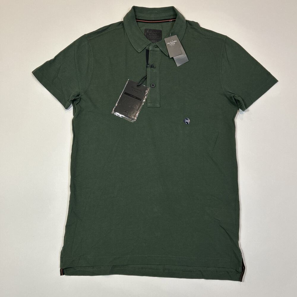 Abercrombie Fitch Pima Polo Mens XS Green Short Sleeve NWT Classic Fit